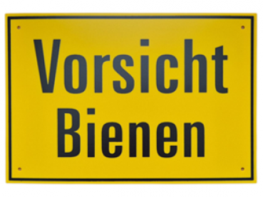 Warnschild "Vorsicht Bienen" (30 x 20 cm)